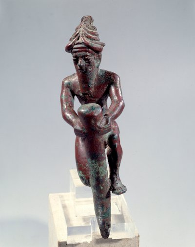 Mesopotamia: kupariperustushahmo, joka kuvaa jumalaa, joka työntää naulaa. Noin 2150 eaa. Tellosta. Pariisi, Louvre-museo tekijältä Mesopotamian Mesopotamian