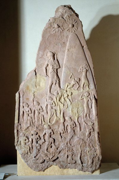 Mesopotamie: Naram Sinin voiton punaisella värillä. Agade-kausi (noin 2350-2200 eKr.). Accadilta. Pariisi, Louvre-museo tekijältä Mesopotamian Mesopotamian