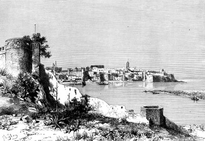 Rabat ja Bou-Regreg-joen suu, Marokko, 1895. tekijältä Meunier