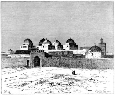Miekkojen moskeija, Kairwan, 1890 tekijältä Meunier