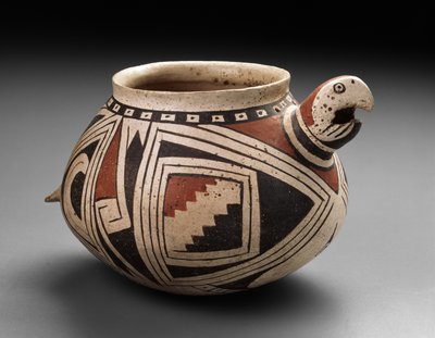 Mogollon-aran kulho, Tardio-kausi, 1300-50 (keramiikka monivärisellä liukumaalauksella) tekijältä Mexican School
