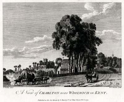 Näkymä Charltonista lähellä Woolwichia Kentissä, 1775. tekijältä Michael Angelo Rooker