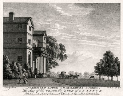 Wakefield Lodge Whitlebury Forestissa, Northamptonshiressa, 1774 tekijältä Michael Angelo Rooker