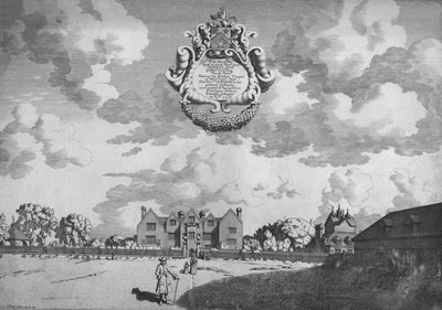 Bentley Hall Southern Prospect, c1686. tekijältä Michael Burghers