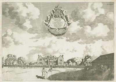 Bentley Hall: kuparikaiverrus, [1686] (vedos) (painos) tekijältä Michael Burghers