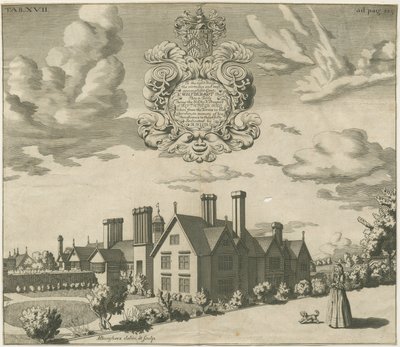 Blithfield Hall: kaiverrus, nd [1686] (painettu) tekijältä Michael Burghers