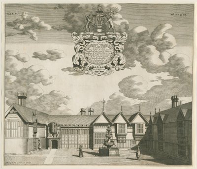 Chartley Manor House: kaiverrus, nd [1653-1686] (painettu) tekijältä Michael Burghers