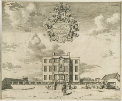 Elmhurst Hall: kuparilevykaiverrus, nd [1653-1686] tekijältä Michael Burghers