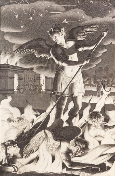Kuvitus John Miltonin kadonnutta paratiisia varten, 1688. tekijältä Michael Burghers