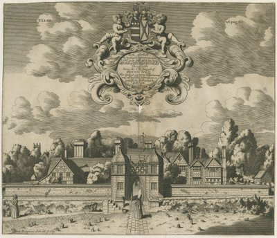 Sandon Hall: kaiverrus, nd [1653-1686] (vedos) (painettu) tekijältä Michael Burghers