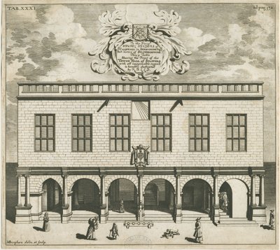 Stafford - Shire Hall: kuparilevykaiverrus, nd [1686] tekijältä Michael Burghers