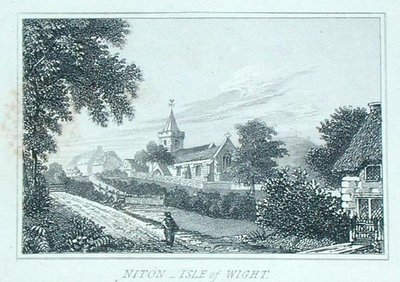 Niton Church, Isle of Wight, Michael Faradayn leikekirjasta (kaiverrus) tekijältä Michael Faraday