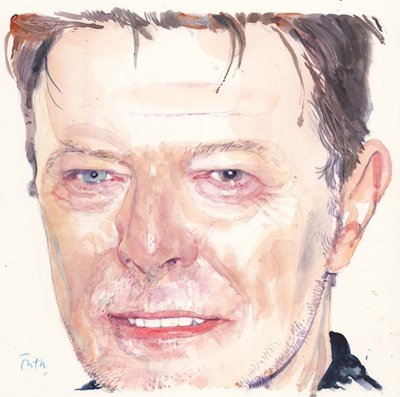 David Bowie (akvarelli) tekijältä Michael Frith