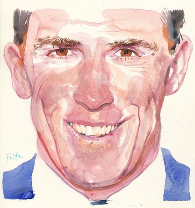 Rob Brydon (akvarelli) tekijältä Michael Frith