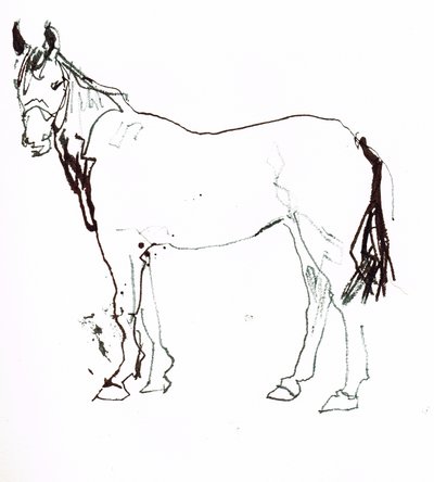 Nimetön, 2018 (akvarelli paperille) tekijältä Michael Frith
