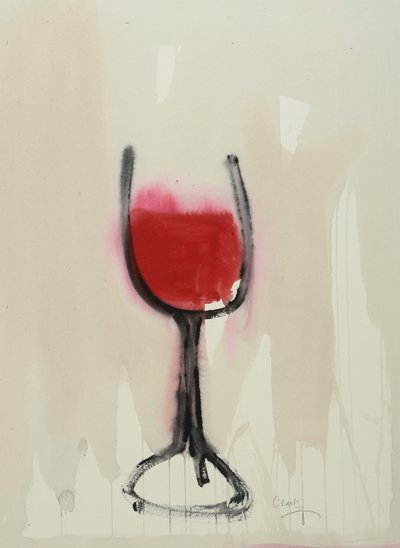 Claret, 2016 (akvarelli paperille) tekijältä Michael G. Clark