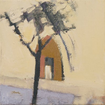 Puymirolin kirkko, 2017 (öljy pellavalle) tekijältä Michael G. Clark