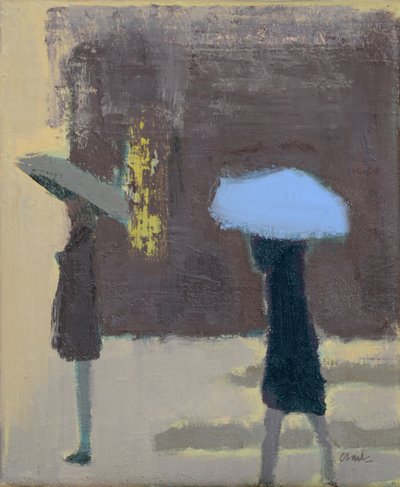 Sininen sateenvarjo, 2017 (öljy pellavalle) tekijältä Michael G. Clark