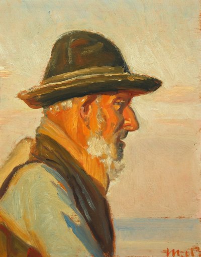 Skagenin kalastaja auringonvalossa. tekijältä Michael Peter Ancher