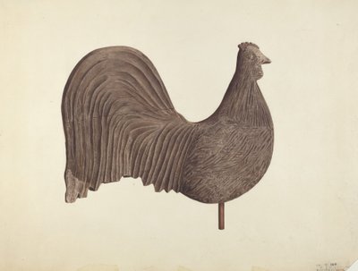 Rooster Weather Vane, luultavasti 1940. tekijältä Michael Riccitelli