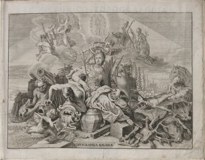 Saksa: Historico-Topographica Descriptio. Eli: Kuvaus, deß Churfürsten- und Hertzogthums Ober- und Nidern Bayrn : Welches In vier Theilter oder Renntämbter, Als Oberlandts München und Burgkhausen, Unterlandts aber in Landshuet und Straubing abgett. tekijältä Michael Wening