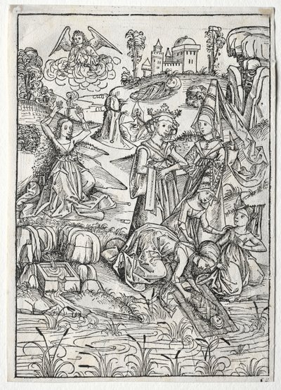 Der Schatz Behalten: Faaraon tyttären löytämä Mooses, 1491. tekijältä Michael Wolgemut