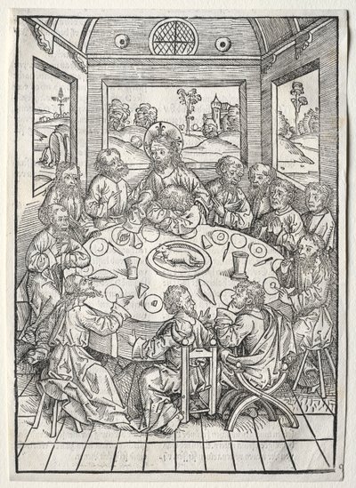 Aarteenvartija: Viimeinen ehtoollinen, 1491. tekijältä Michael Wolgemut