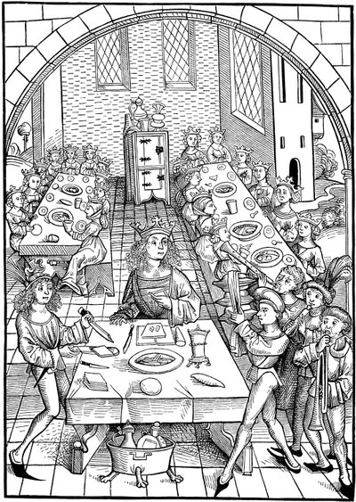 Kuvitus kirjaan Schatzkammer, 1490-1491 tekijältä Michael Wolgemut