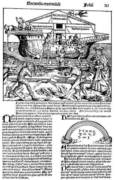 Sivu Hartmann Schedelin kirjasta The Nuremberg Chronicle, 1493. tekijältä Michael Wolgemut