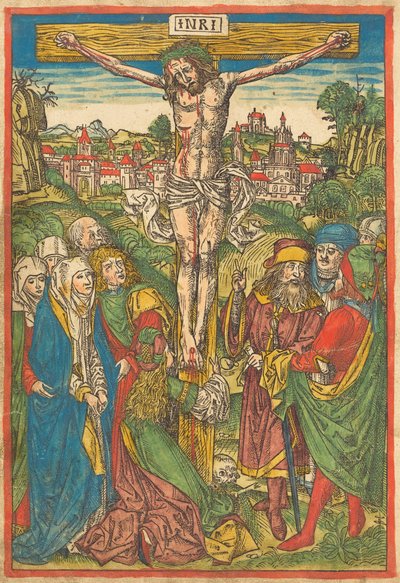 Die Kreuzigung mit der Heiligen Maria Magdalena tekijältä Michael Wolgemut