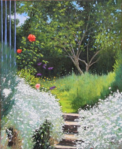 Puutarhakulma öljy, 2018 (öljy kankaalle) tekijältä Michel Bultet