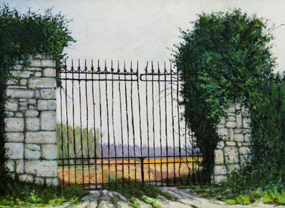 La Porte des Champs, 2003 (öljy kartongille) tekijältä Michel Bultet