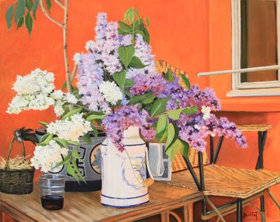Les Lilas, 2013 (öljy kankaalle) tekijältä Michel Bultet