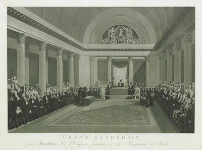 Napoleon I:n israelilaisten suuri sanhedrin, 1806. tekijältä Michel François Damame Demartrais
