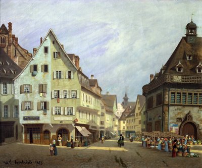 Place du Marche-aux-Fruits, Colmar, 1875 tekijältä Michel Hertrich