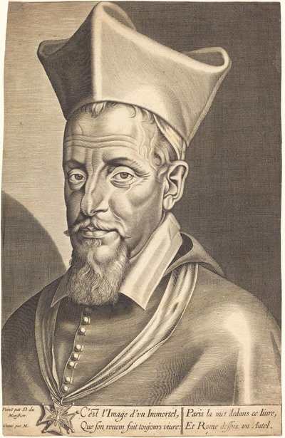Francois La Rochefoucauld tekijältä Michel Lasne after Daniel Dumonstier