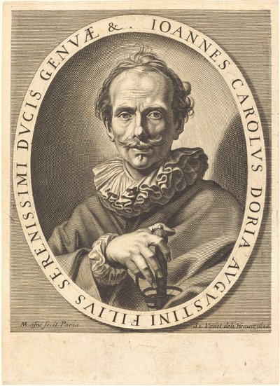 Jean Charles Doria tekijältä Michel Lasne after Simon Vouet