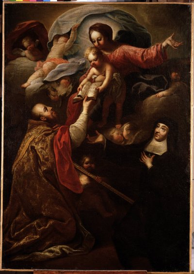 Neitsyt ja lapsi, Saint Francois de Salles ja Saint Jeanne of Chantal (maalaus) tekijältä Michel Serre