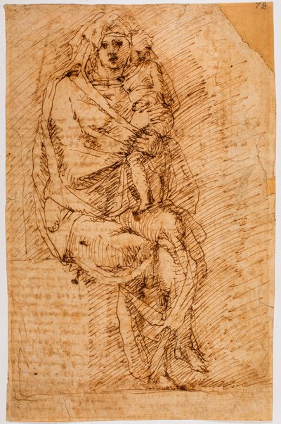 Madonna ja lapsi tekijältä Michelangelo (after) Buonarroti