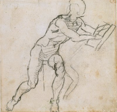 Alaston istuva mies, c1490-1560 tekijältä Michelangelo Buonarroti