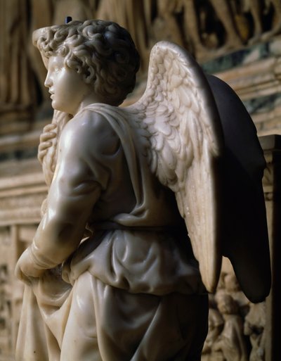 Enkelikynttelijä Pyhän Dominicin arkille tekijältä Michelangelo Buonarroti