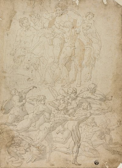 Jousimiehet ampuvat Hermiä, Bacchuksen voitto ja muita tutkimuksia. tekijältä Michelangelo Buonarroti