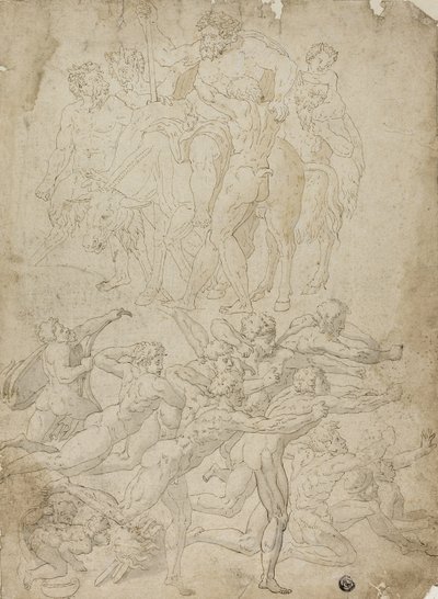 Jousimiehet ampuvat Hermiin, Bacchuksen voitto ja muita tutkimuksia tekijältä Michelangelo Buonarroti