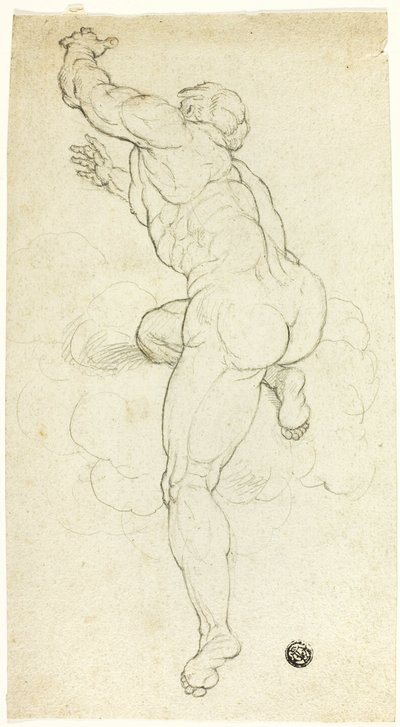 Nouseva alaston mies tekijältä Michelangelo Buonarroti