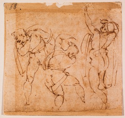Hahmotutkimus "kirkastumista" varten, 1500-luku (piirustus). tekijältä Michelangelo Buonarroti