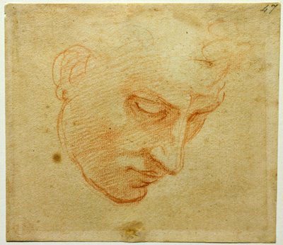 Päätutkimus Sikstuksen kappelin kattoon, noin 1509-1510 tekijältä Michelangelo Buonarroti