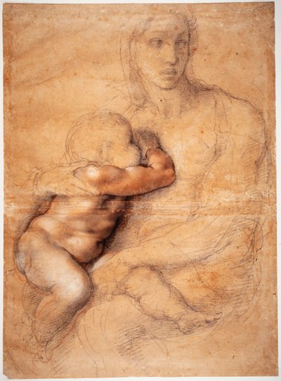 Madonna ja lapsi tekijältä Michelangelo Buonarroti