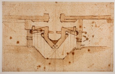 Portin linnoitushanke, 1500-luku (piirustus). tekijältä Michelangelo Buonarroti