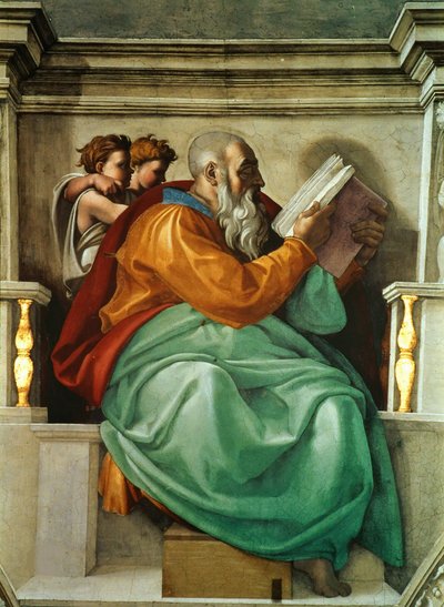 Profeetat ja Sibylit: Sakariah Sikstuksen kappelin katto Vatikaanissa, 1508-1512. tekijältä Michelangelo Buonarroti