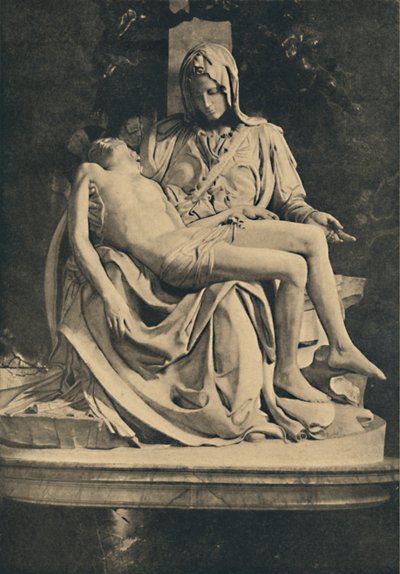 Roma - Pyhän Pietarin basilika. Michelangelon Pieta, 1910 tekijältä Michelangelo Buonarroti